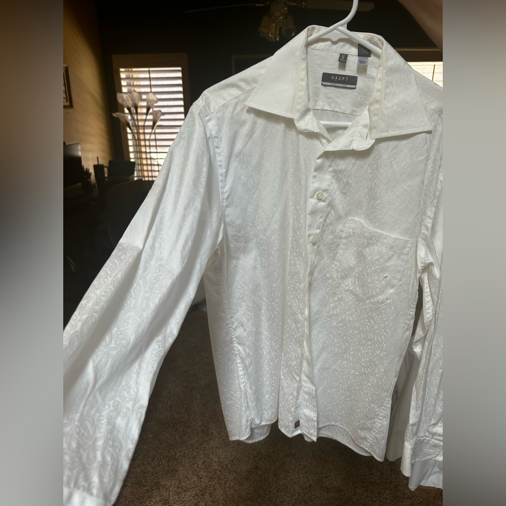 Haupt Textured White Dress Shirt